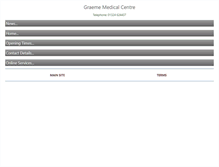 Tablet Screenshot of graememedicalcentre.scot.nhs.uk
