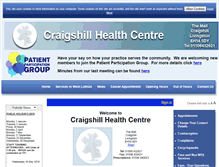 Tablet Screenshot of craigshillhealthcentre.scot.nhs.uk